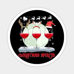 Christmas spirits wine funny shirt gift wine lover Magnet